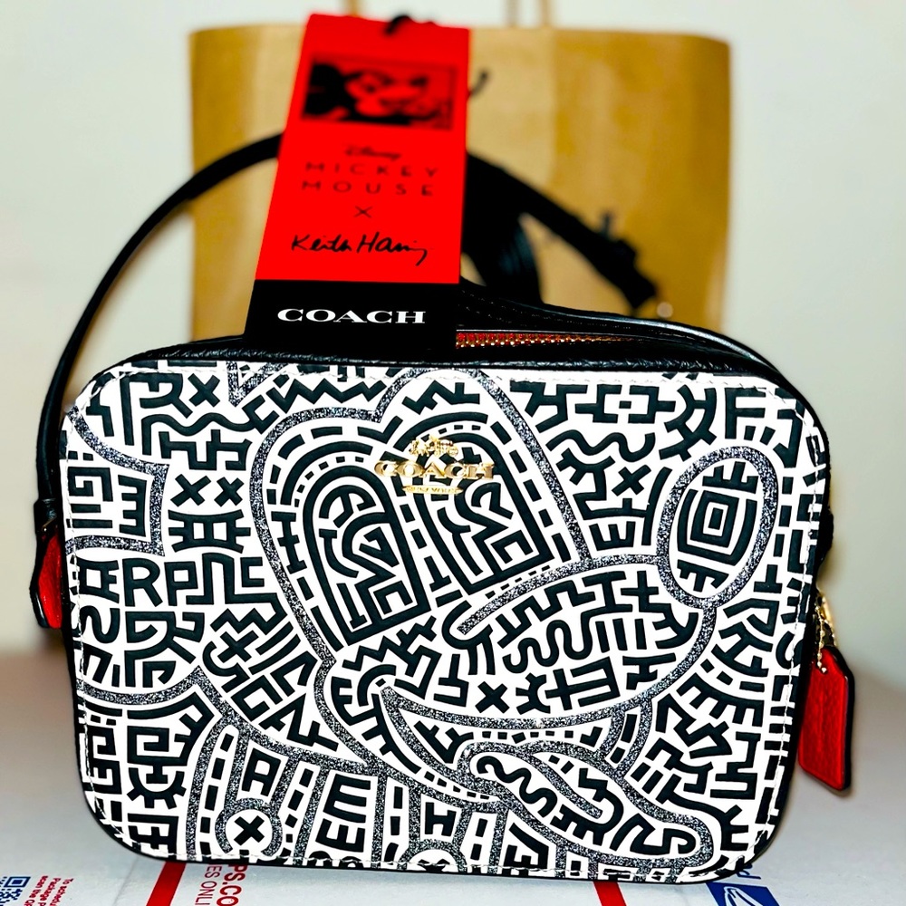 🔥New🔥 Coach (by Keith Haring) x Mickey Mouse Cross-Body Bag - $200